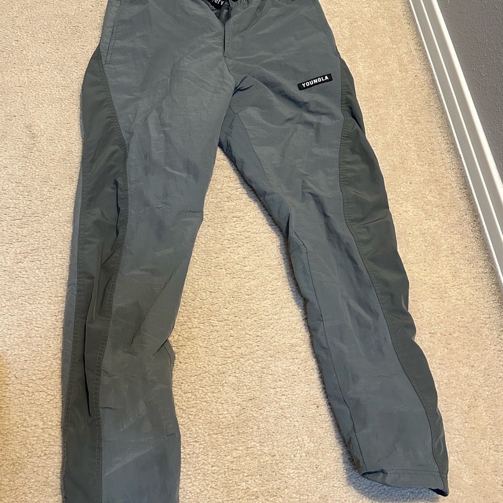 YoungLA Gray Track Pants with Relaxed Fit